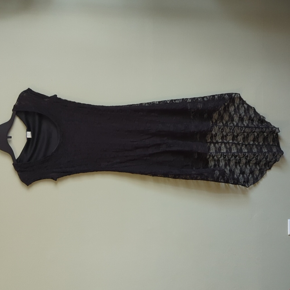 Vintage Black Lace Dress - Size: Small - BodyC